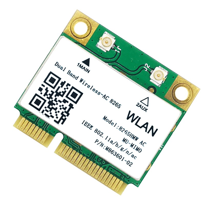 MIMO Ăng Ten Wifi 8265 Ac 8db 1200m 2.4 / 5g Mini Pcie Bluetooth 4.2 Cho Win-Mmo / Win7 Win 8 Win 10 Linux | BigBuy360 - bigbuy360.vn
