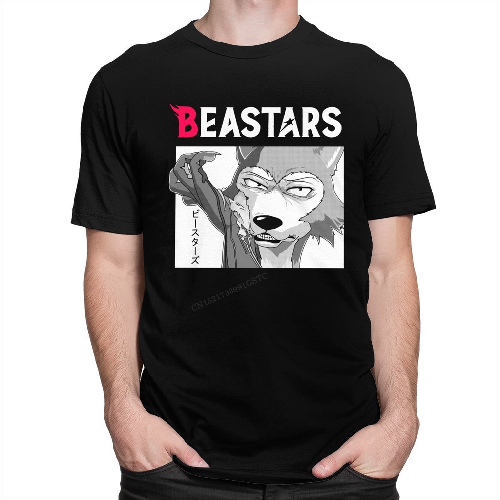 Cổ Điển Beastars Áo nam Động Vật Sói Anime Lông Manga Áo Thun Vintage Cao Cấp Cotton Tee Camisas Hom