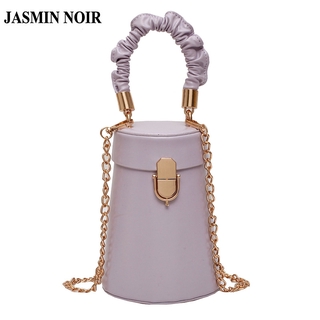 Túi Xô JASMIN NOIR Mini Quai Mỏng Phối Dây Xích Thời Trang Cho Nữ