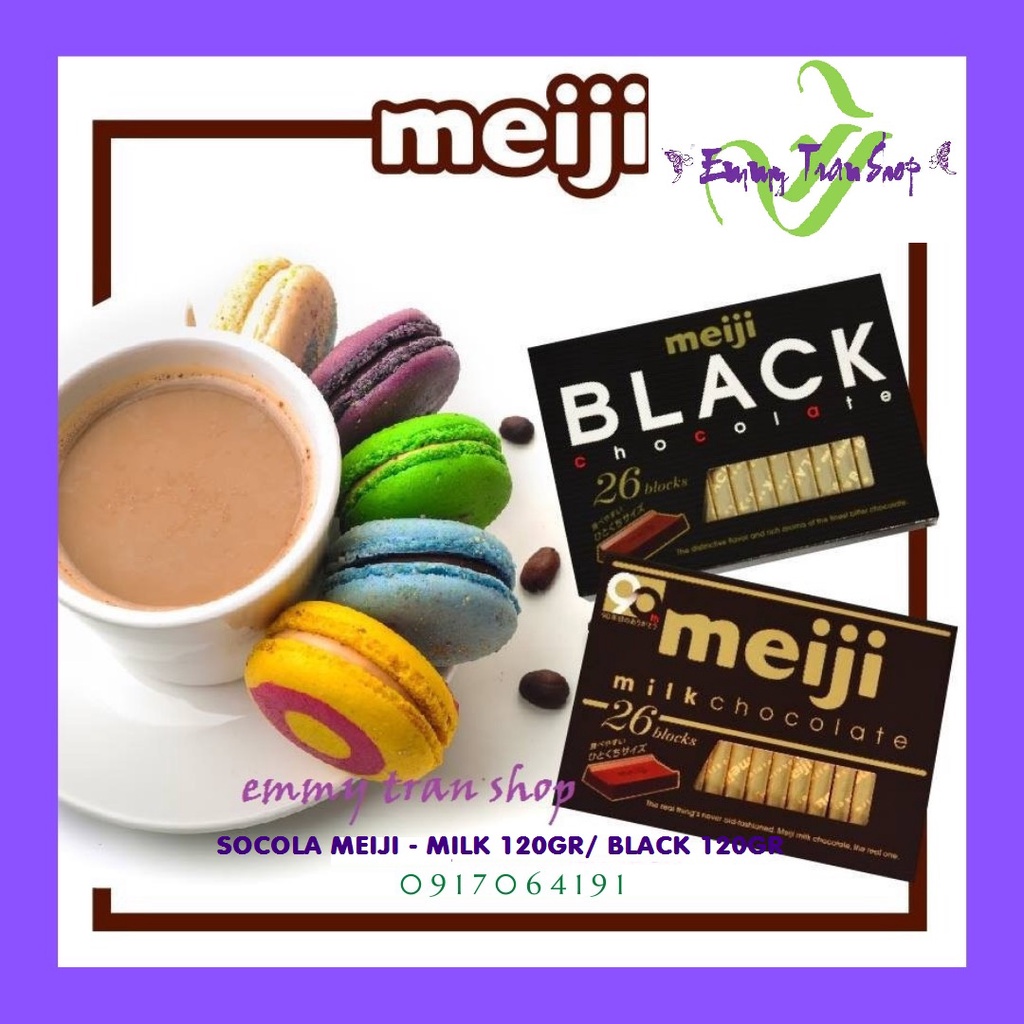 Kẹo Socola Meiji 120gr/hộp 26 viên có 2 loại lựa chọn - Nhập khẩu từ Nhật ( Emmy Tran Shop )