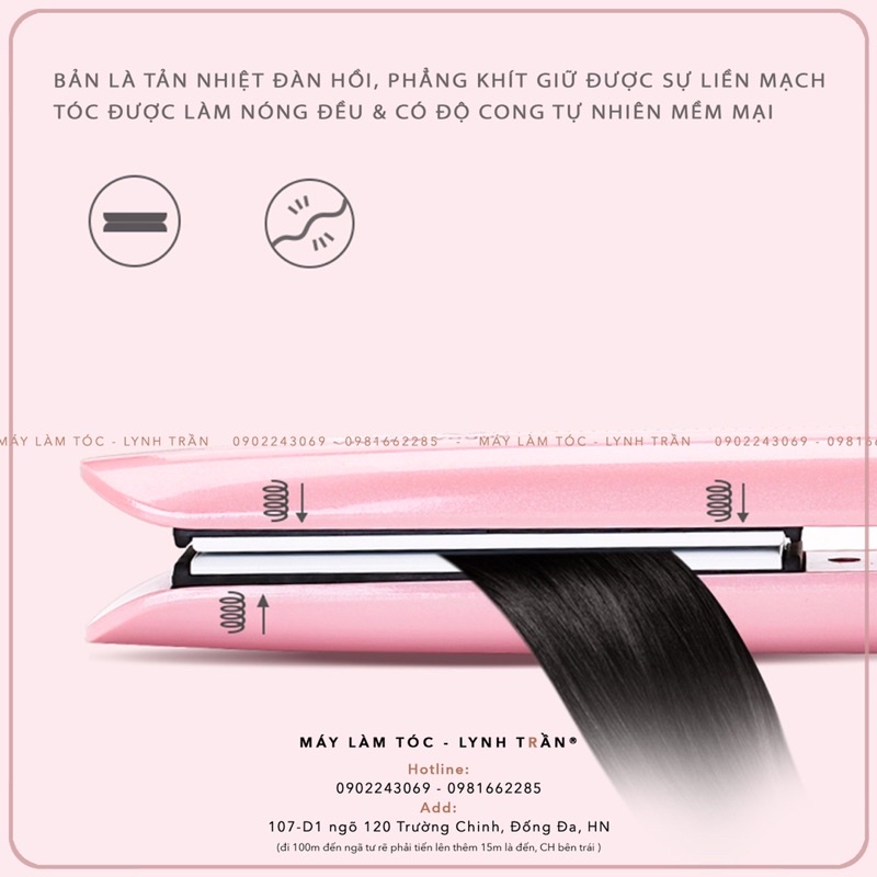 Máy kẹp duỗi uốn bản nhỏ Vivid&Vogue®️