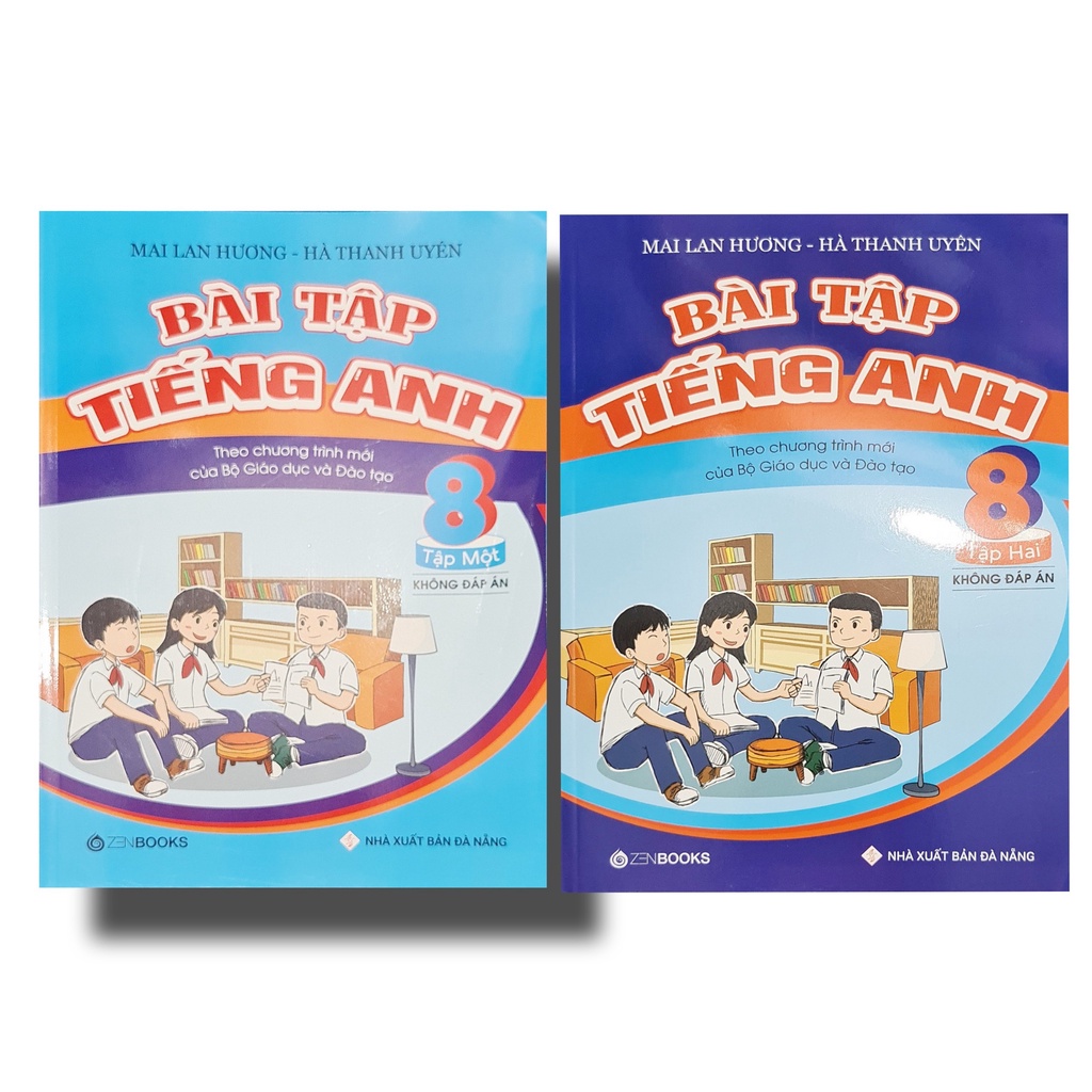 Sách - Combo Bài tập tiếng anh lớp 8 tập 1 + tập 2 theo chương trình mới của bộ giáo dục và đào tạo ( không đáp án )