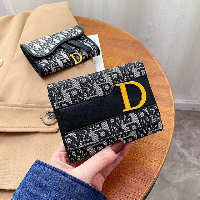 Ví ngắn gập gọn mini ví dài cầm tay nữ DORI da họa tiết cổ điển [Twist] D