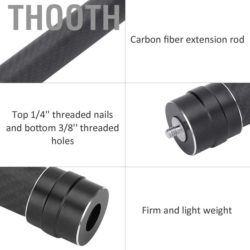 Thooth Carbon Fiber Extension Rod Handheld Stabilizer Self Stick for DJI OM 4/Osmo Mobile 2 3 4