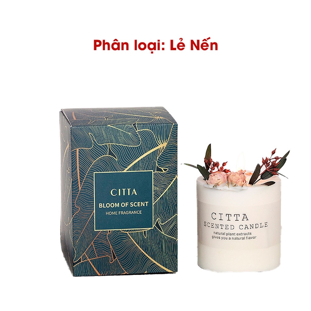 Set Nến Thơm Quà Tặng Hoa Khô CITTA Trang Trí, Làm Quà Tặng Sinh Nhật, Valentine, 8/3, 20/10, Noel - CT01