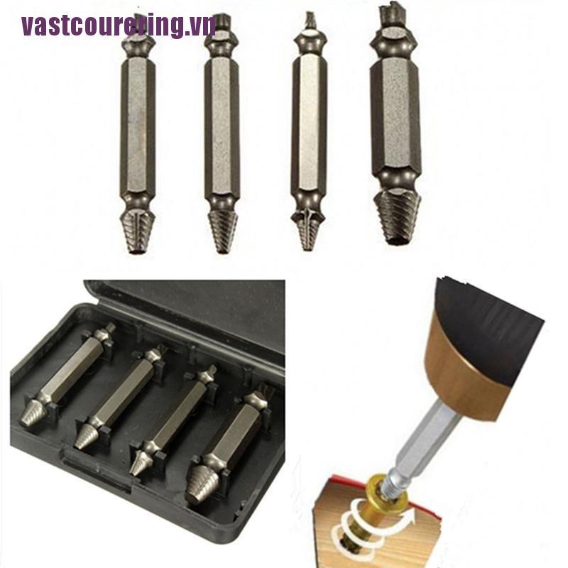 Bộ 4 dụng cụ tháo ốc vít và bu lông bị hỏng tốc độ cao kèm hộp đựng tiện lợi