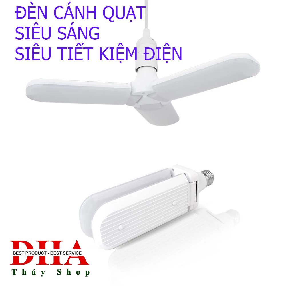 ĐÈN LED QUẠT 3 CÁNH 45W SIÊU TIẾT KIỆM ĐIỆN - THIẾT BỊ CHIẾU SÁNG THÔNG MINH CÓ THỂ ĐIỀU CHỈNH GÓC ĐỘ CÁNH