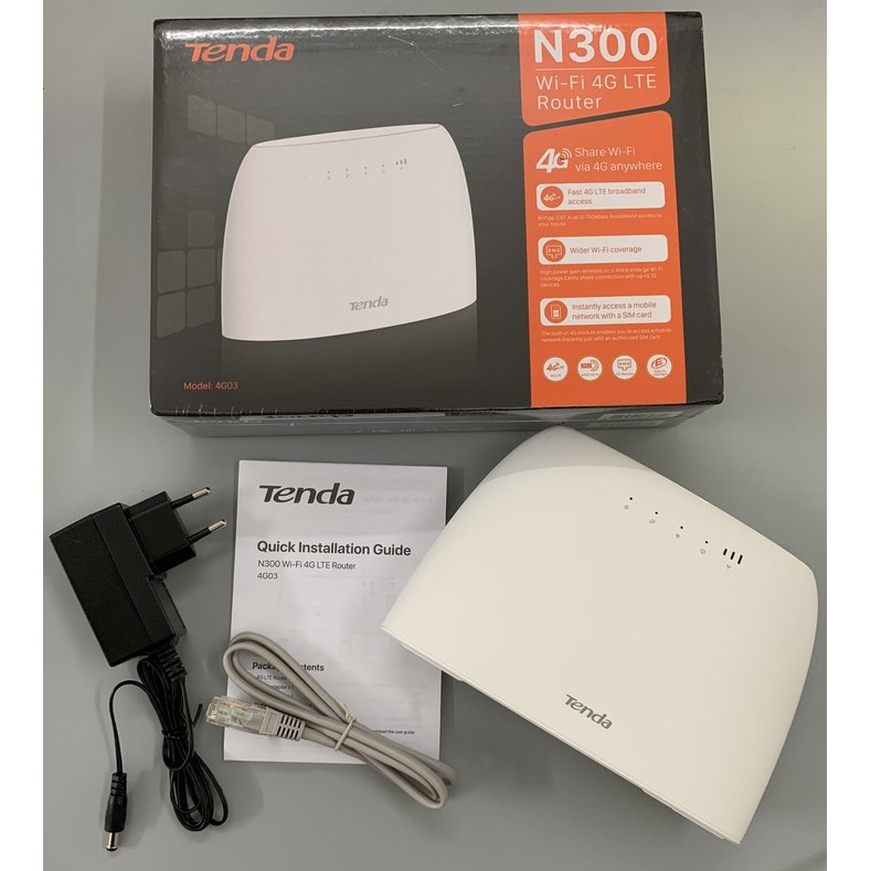 Bộ phát WiFi Tenda 4G03 dùng Sim 4G LTE | BigBuy360 - bigbuy360.vn