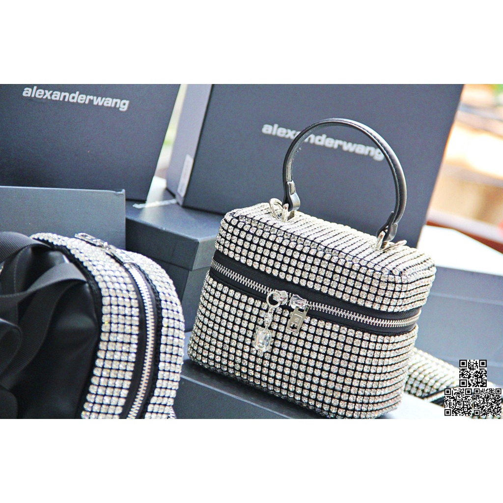 Túi Xách Nữ Dự Tiệc Alex Wang Đá Dáng Vanity Hàng Cao Cấp Chất Lượng Đẹp Hàng Có Sẵn Hình Thật Shop Chụp