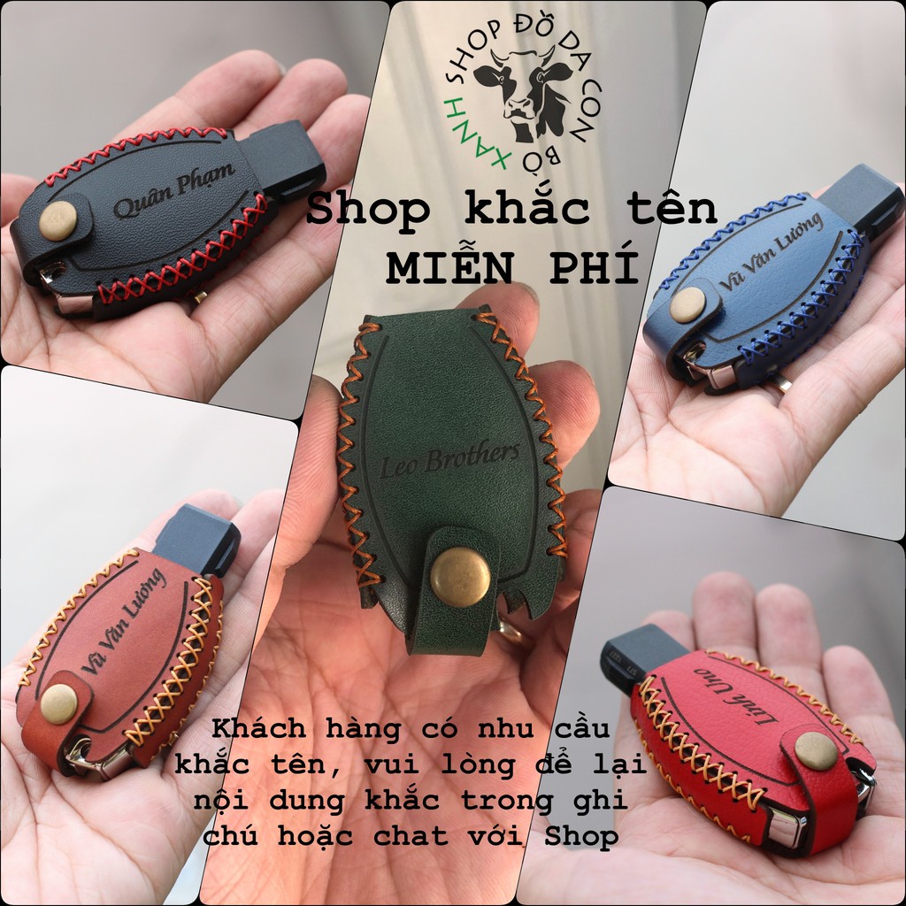 Bao da chìa khoá Mercedes handmade da thật, bao da chìa khoá Mec 001