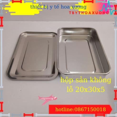 Hộp Đựng Dụng Cụ Inox 304 -Hộp Sản Không Lỗ 20x30x5cm