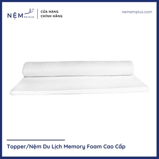 140x200x5cm - topper memory foam vải gấm cao cấp - bảo hành 5 năm - nệm êm plus