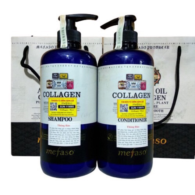 Dầu gội + Xả Collagen Mefaso 850ml *2