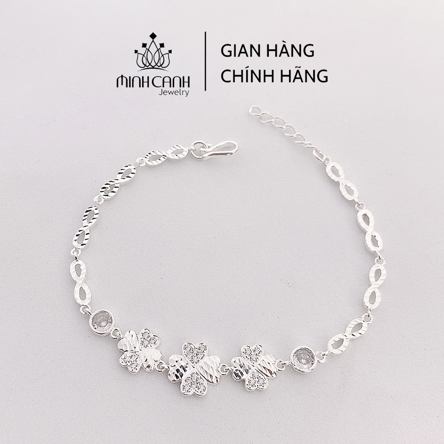Lắc Tay Bạc Minh Canh Jewelry 3 Cỏ 4 Lá
