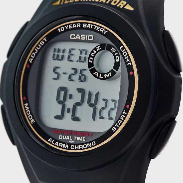 Đồng hồ điện tử nam nữ Casio F200W, pin 10 năm, chống nước bền bĩ, mã 02