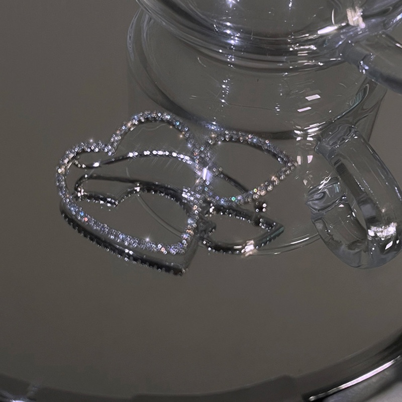 Bông Tai HìNh TráI Tim ĐíNh Đá Đơn GiảN