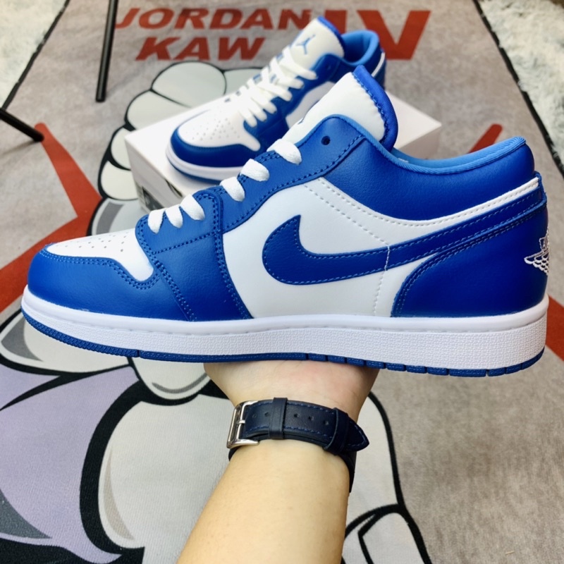 Giày thể thao sneaker cổ thấp Jordan AJ1 Low Marina Blue Hàng SC