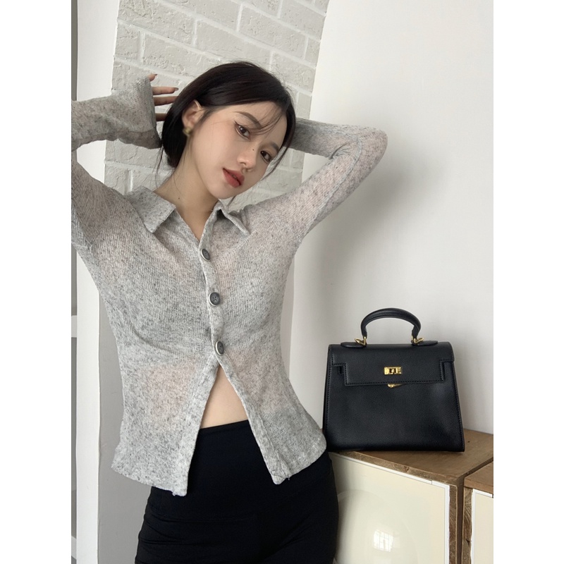 ZHELIHANGFEI Áo Cardigan Dệt Kim Tay Dài Chống Nắng Ôm Eo Quyến Rũ Cho Nữ