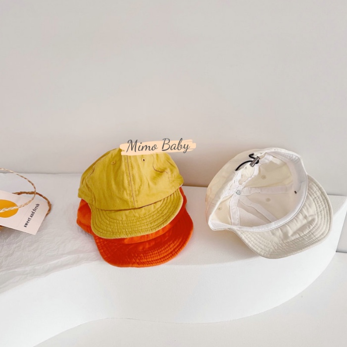 Mũ lưỡi trai vải mềm màu trơn cá tính cho bé MH131 Mimo Baby