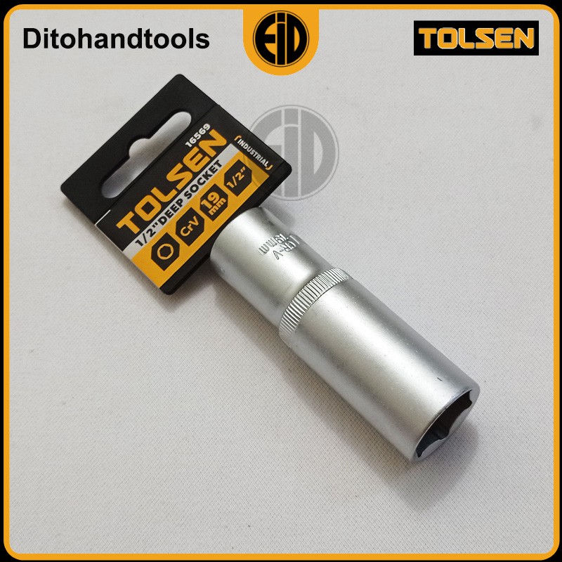 Đầu tuýp dài công nghiệp 1/2" 19mm Tolsen 16569