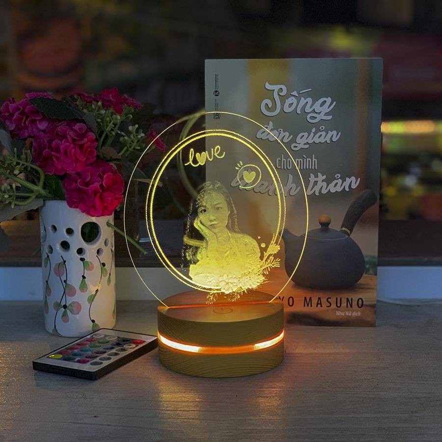 Đèn ngủ led 3d , khắc chân dung theo yêu cầu , gửi ảnh qua cho shop để làm , quà tặng trang tí , đèn ngủ