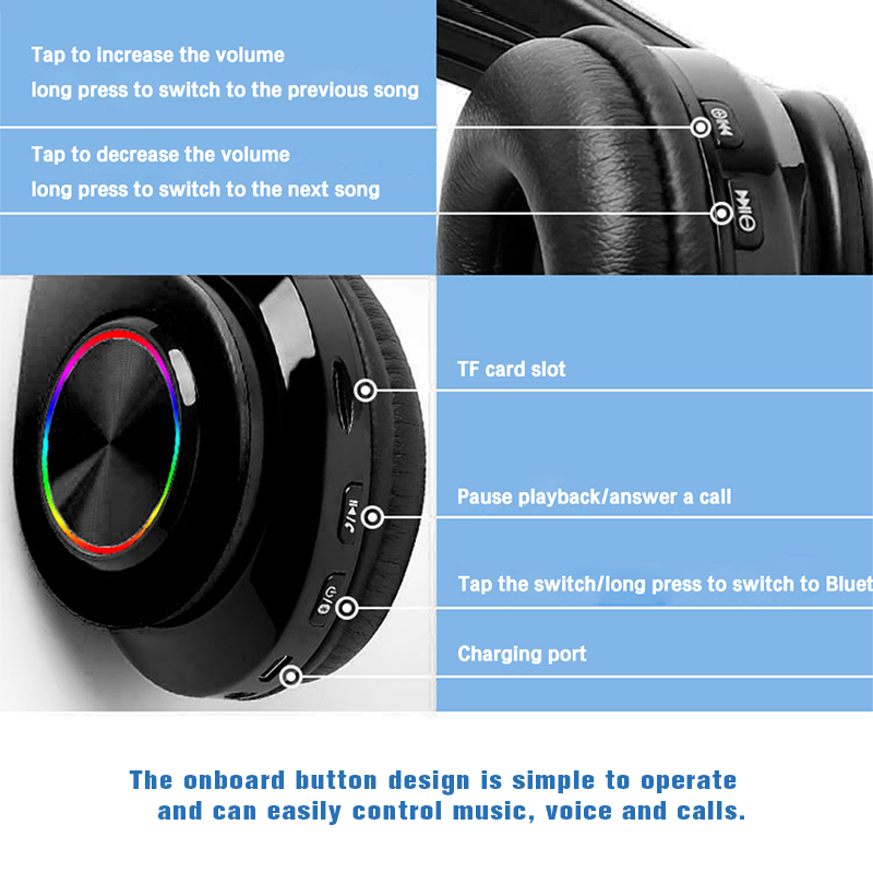 Tai Nghe Trùm Đầu Bluetooth Không Dây Chất Lượng Cao B39 Cho PC/Điện Thoại Thông Minh