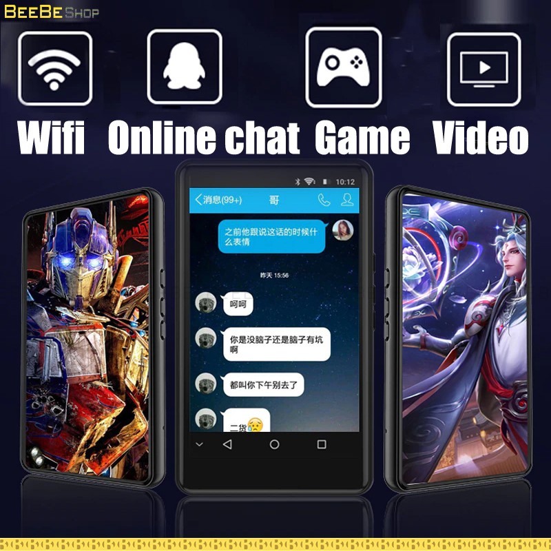 Ruizu H6 - Máy Nghe Nhạc Có Wifi và Bluetooth, Xem Phim HD, Màn Hình Cảm Ứng, Hệ Điều Hành Android 5.1