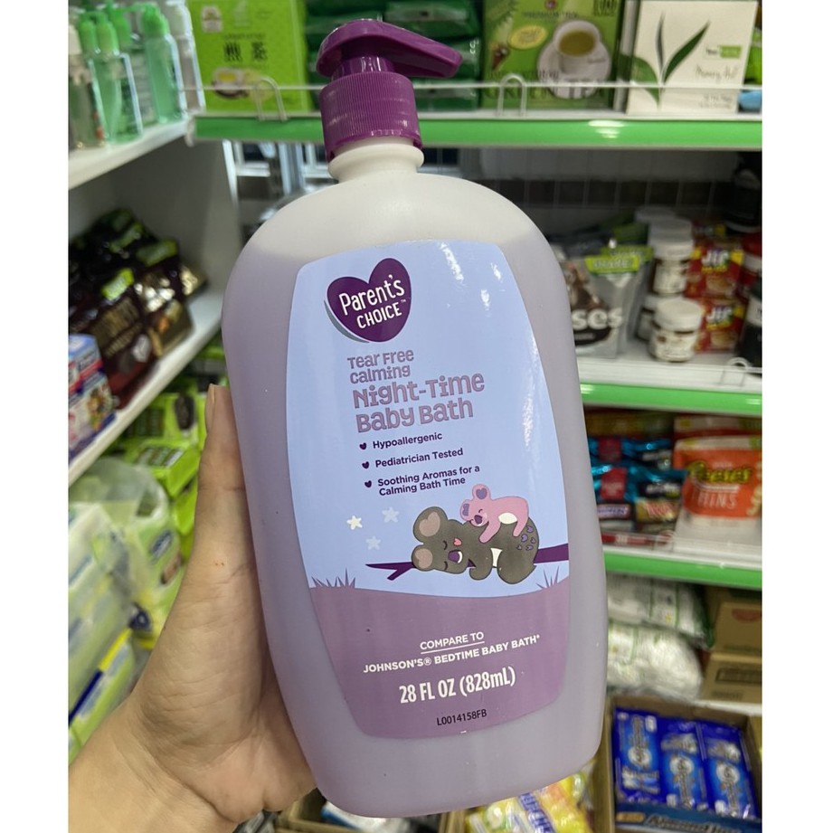 [RẤT THƠM] Sữa tắm Baby Bath Night-time Parent’s Choice 828ml (USA)