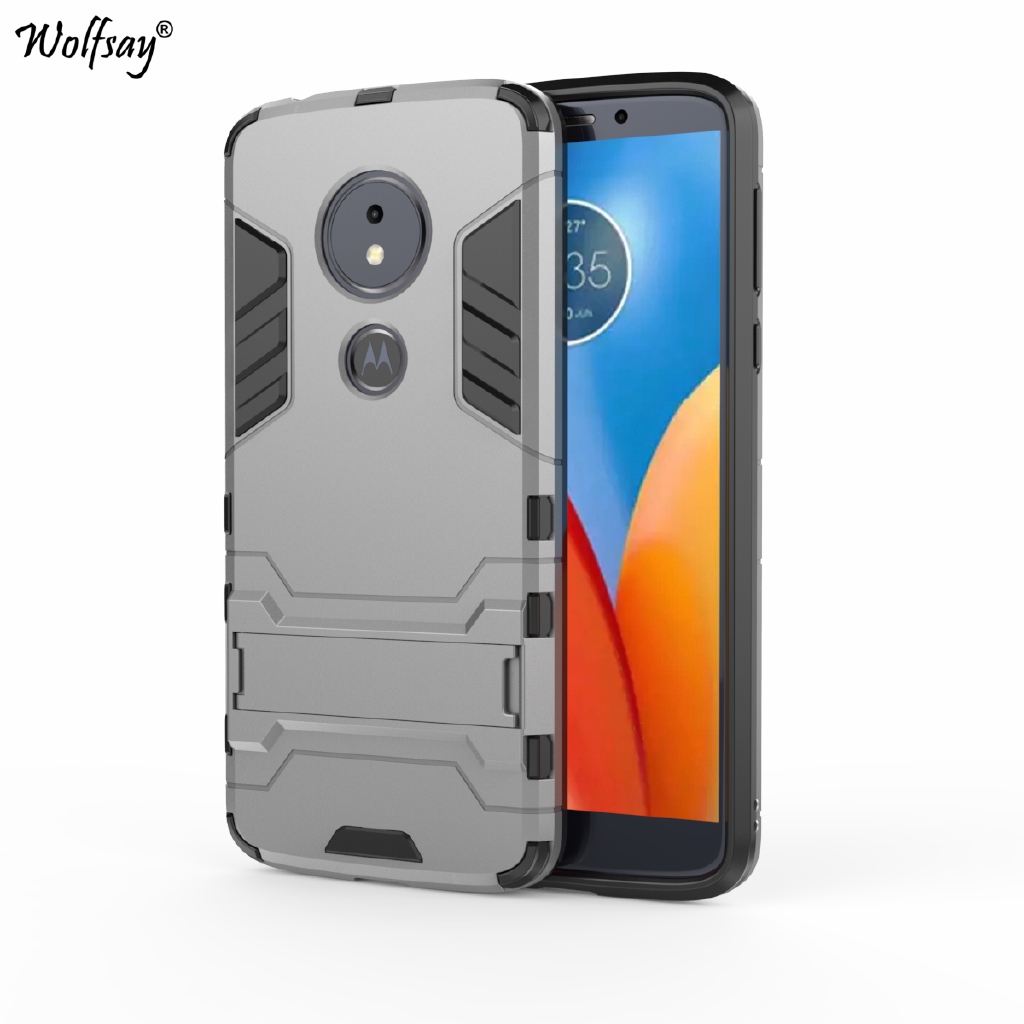 Ốp Lưng Nhựa Cứng Kèm Giá Đỡ Ẩn Thời Trang Cho Motorola Moto E5 Plus