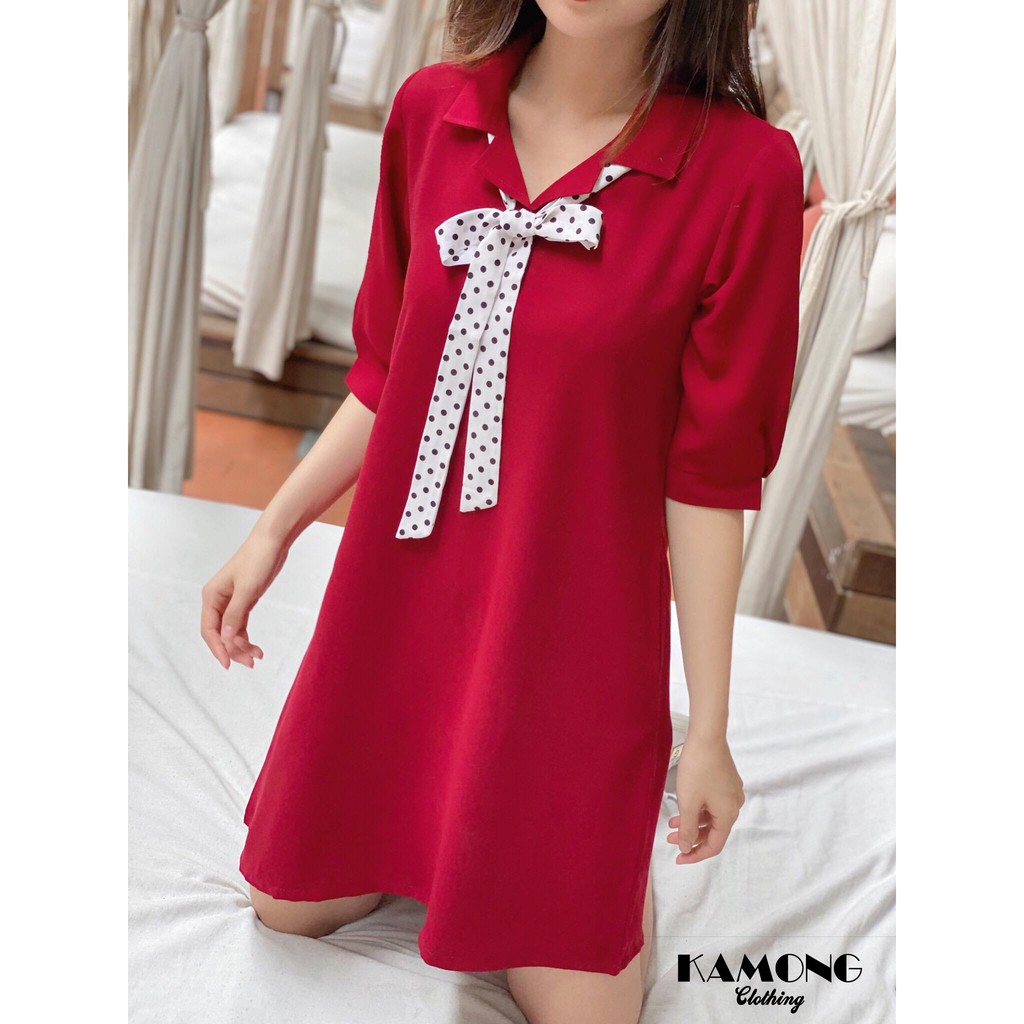 ĐẦM CỔ DANTON NƠ BI (ĐỎ ĐÔ)