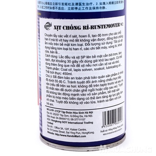 Chai xịt chống rỉ sét Getsun Hando 450ml (bôi trơn, tháo ren, chống rỉ)