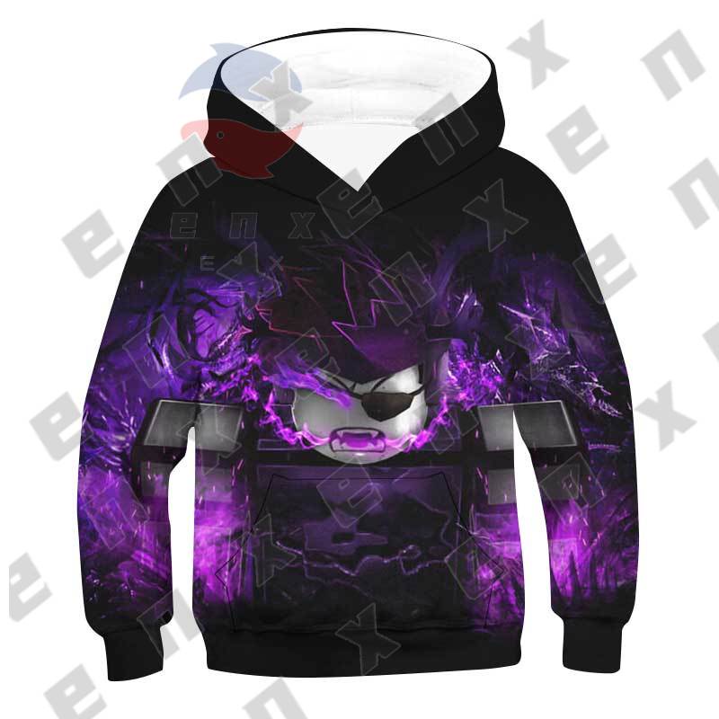 * Enx * Áo Hoodie Thể Thao In Hình Trò Chơi ROBLOX Mặc Hàng Ngày Cho Trẻ Em