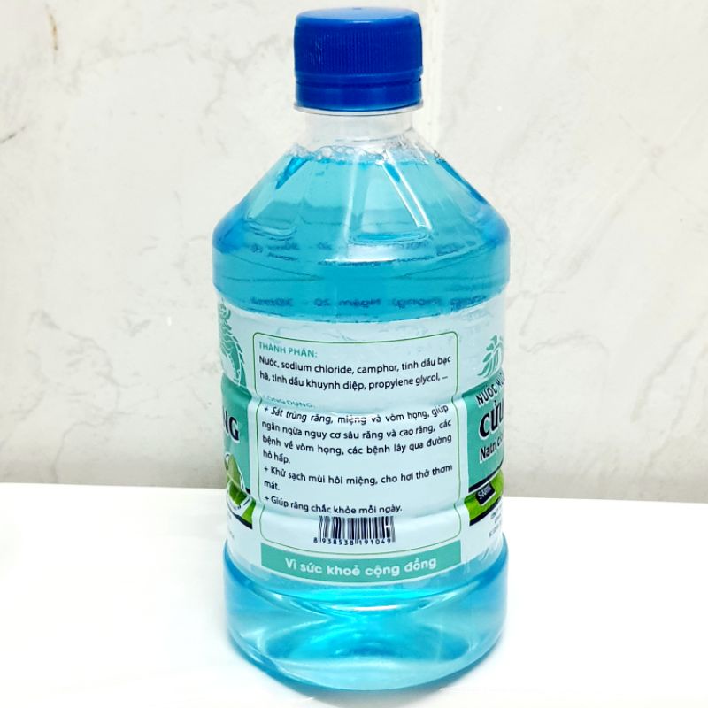 Nước Muối Súc Miệng Bạc Hà Cửu Long 500ml Natri clorid 0.9%