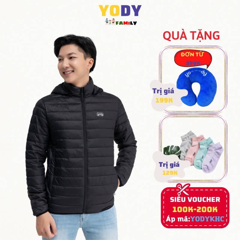 Áo Phao Nam YODY Có Mũ, Áo Khoác Nam Siêu Nhẹ Giữ Nhiệt Chống Nước PHM4001