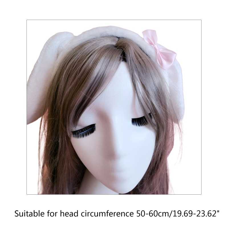 Băng Đô Tai Thỏ Phối Lông Phong Cách Lolita Dễ Thương