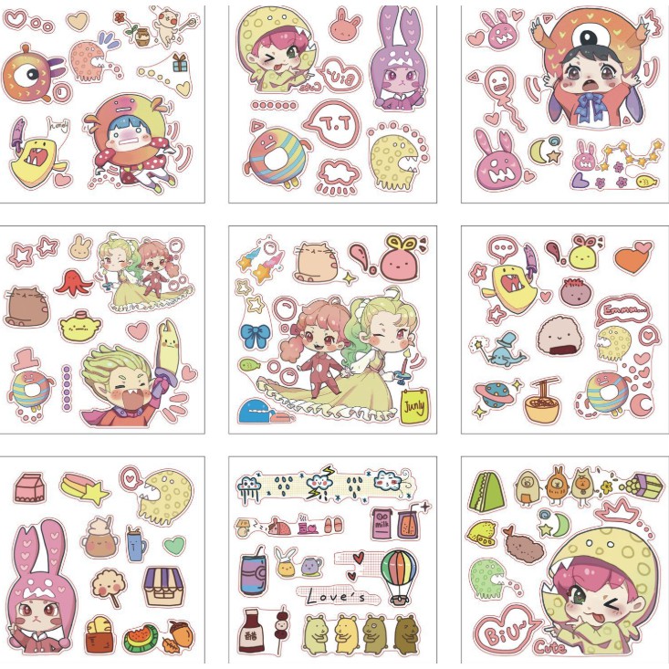 Hộp sticker dán vở siêu đẹp tặng bạn dễ thương, chứa nhiều băng dính cute cho bé ngày sinh nhật | BigBuy360 - bigbuy360.vn