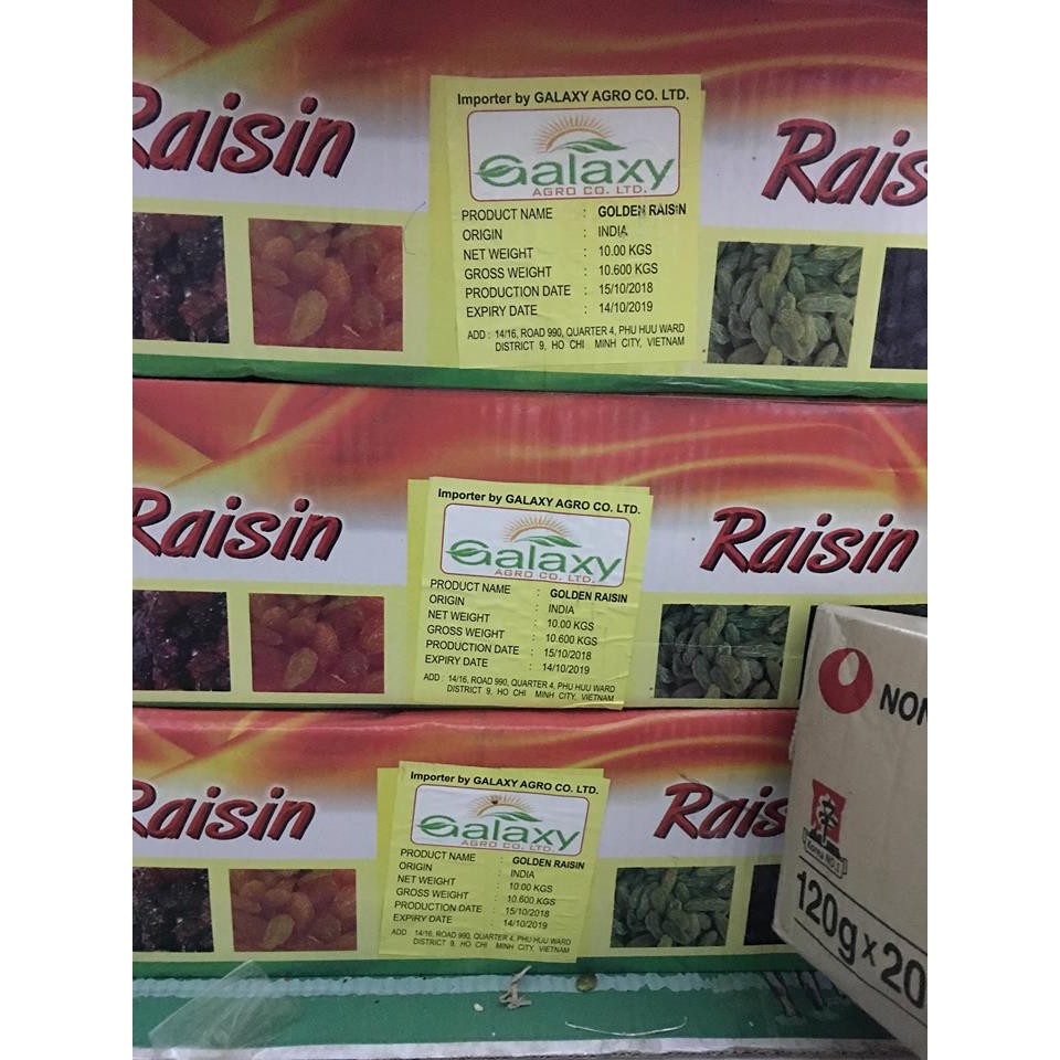 Nho khô vàng Raisins Ấn độ 200g