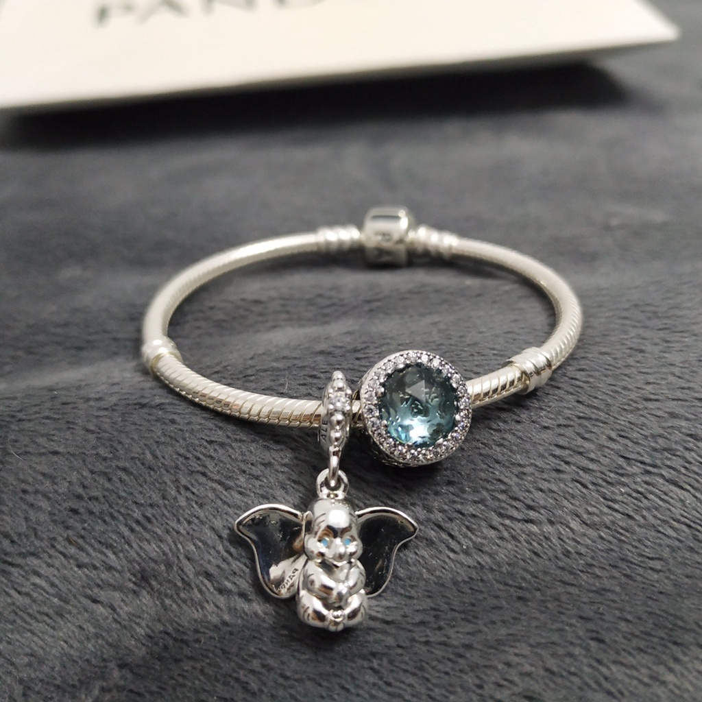 Hạt Charm màu xanh dương làm vòng đeo tay