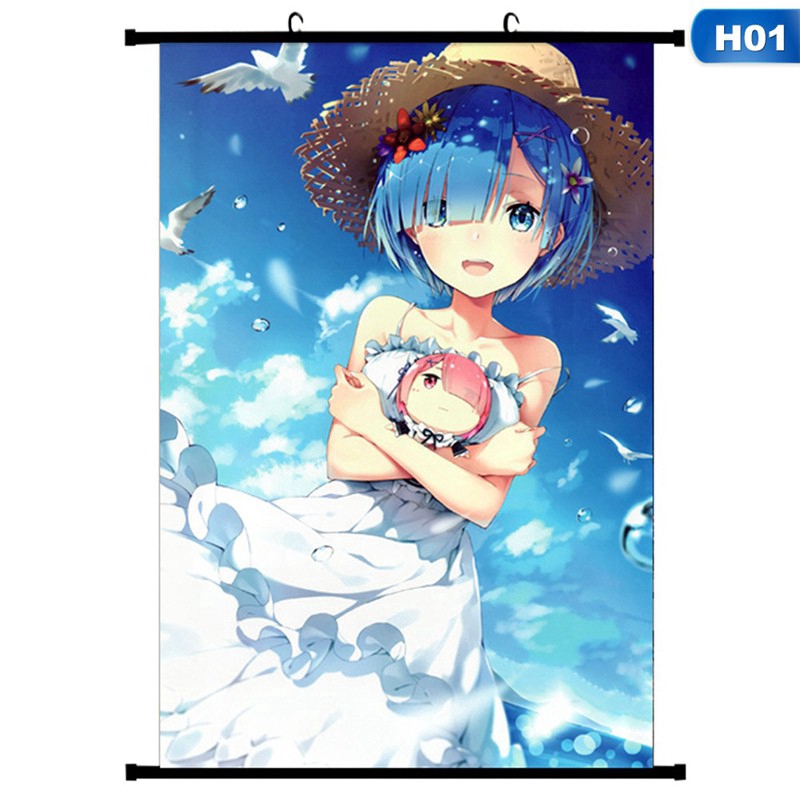 Poster In Hình Nhân Vật Anime Re: Zero-starting Life In Another World Ram Rem