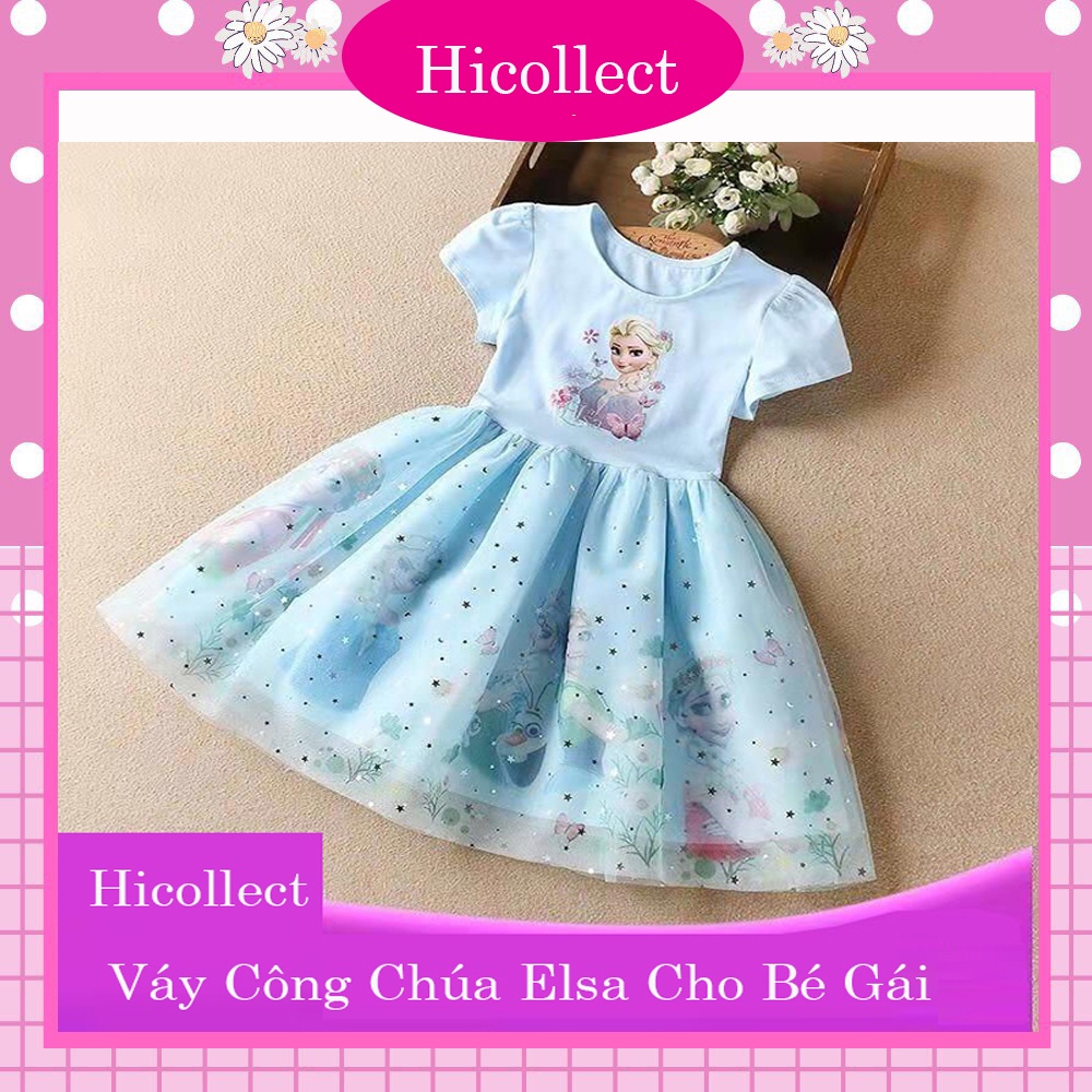 Đầm Công Chúa Cho Bé Gái - Váy Công Chúa Elsa Hàng Cotton Cao Cấp