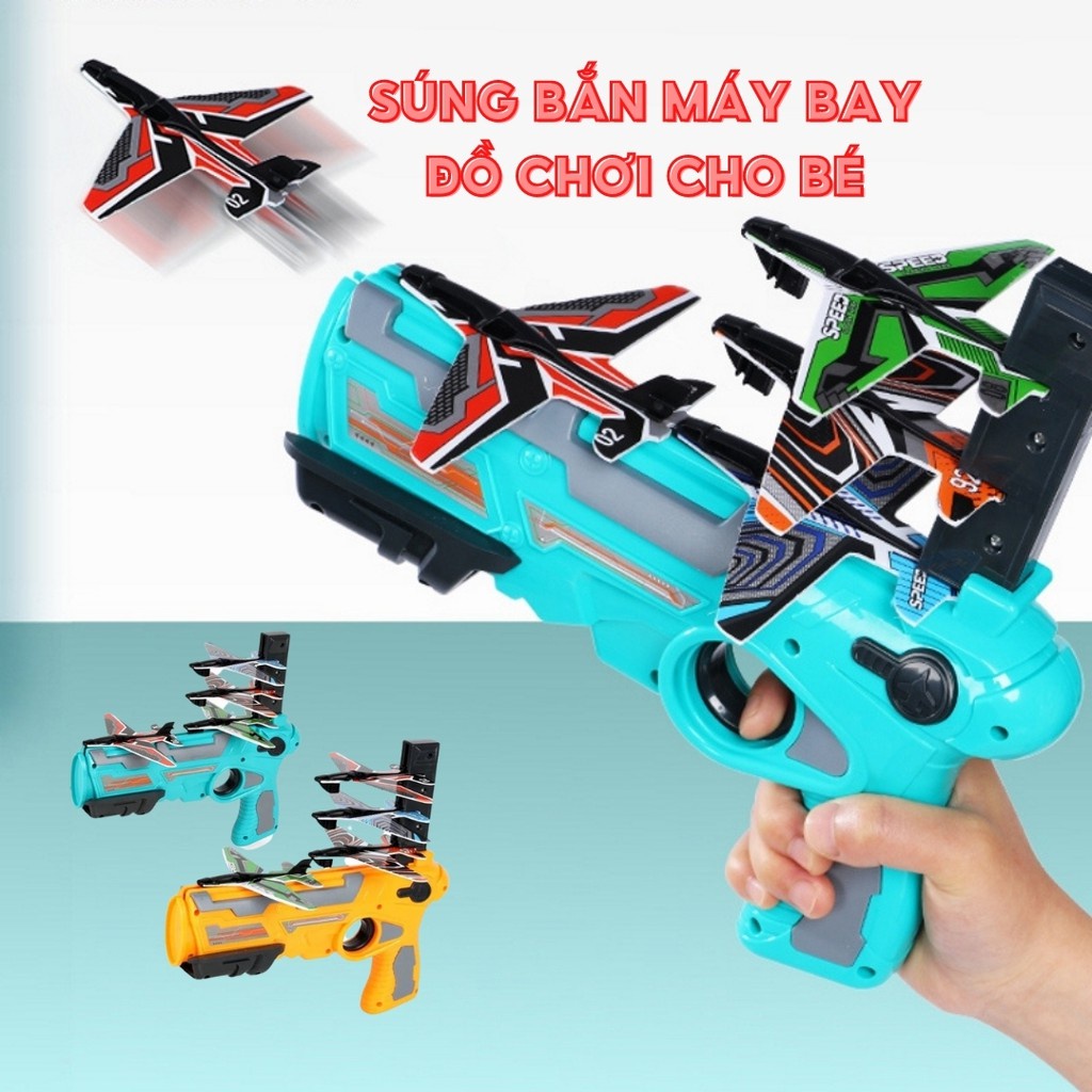 [FREESHIP] Súng Bắn Máy Bay Air Battle Cho Bé, Đồ Chơi Phóng Máy Bay Lượn Mô Hình Trẻ Em.