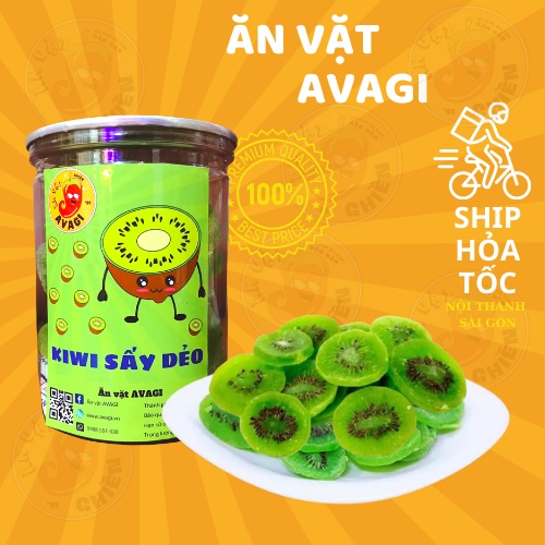 Kiwi sấy dẻo đồ ăn vặt AVAGI vừa ngon vừa rẻ