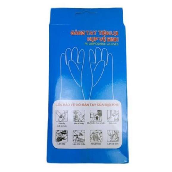 Hộp 80 chiếc găng tay nilon dùng 1 lần giá tốt
