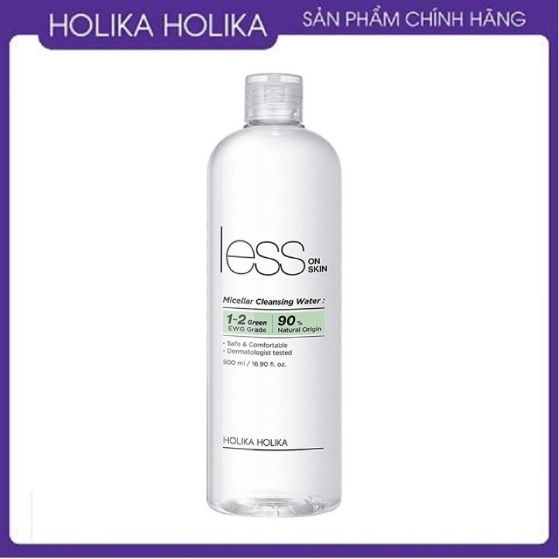 Nước tẩy trang dành cho da nhạy cảm nhất  HolikaHolika less on skin 500ml