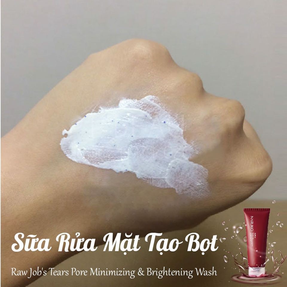 Sữa Rửa Mặt Ý Dĩ Naruko Raw Job's Tears Supercritical CO2 Pore Minimizing & Brightening Foaming Wash 120mL