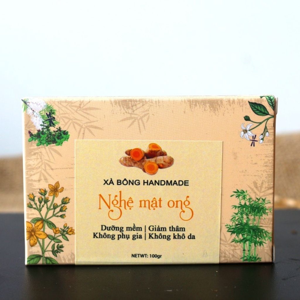 Xà bông nghệ - mật ong, xà bông thảo dược từ thiên nhiên giúp sáng da ngừa thâm. | BigBuy360 - bigbuy360.vn