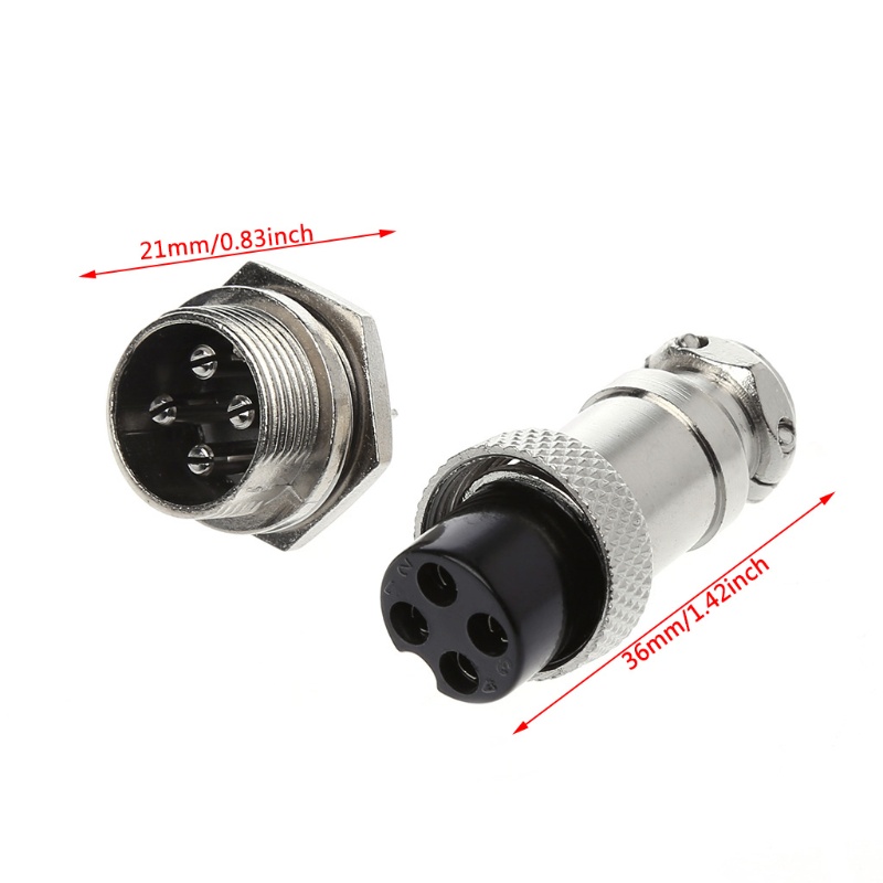 Phích cắm nối dây điện cho bảng kim loại hàng không GX16 16mm 2/3/4/5/6/8/9 pin