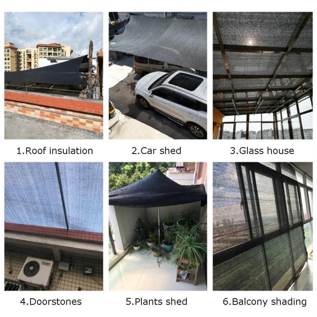 Tấm Bạt Che Nắng Chống Tia UV Màu Đen Dùng Ngoài Trời Cho Nhà Kính / Xe Hơi