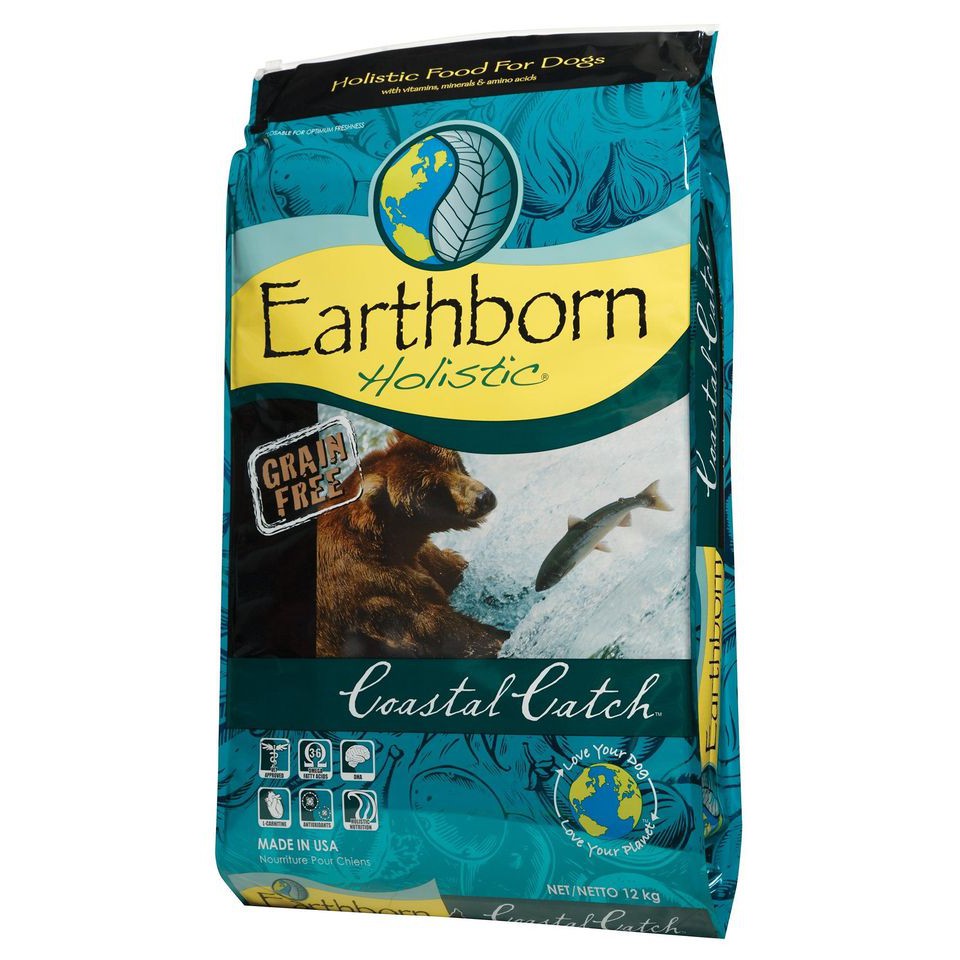 [DINH DƯỠNG CAO] Thức ăn hạt 2,5KG CHO TẤT CẢ GIỐNG CHÓ EARTHBORN HOLISTIC COASTAL CATCH vị Cá Trắng, Cá Hồi &amp; Cá Trích