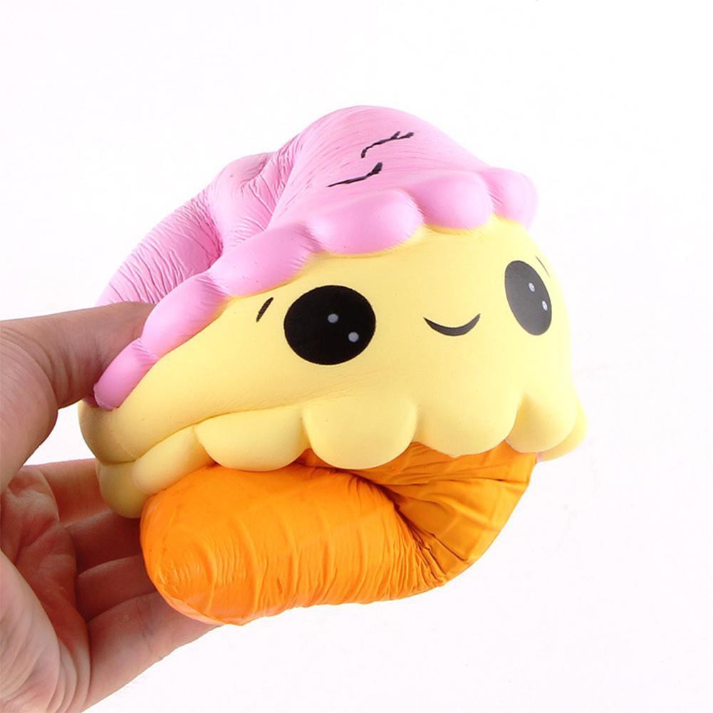 Đồ Chơi Xốp Squishy Giảm Stress Hình Cây Kem Ốc Quế Dễ Thương Cho Bé